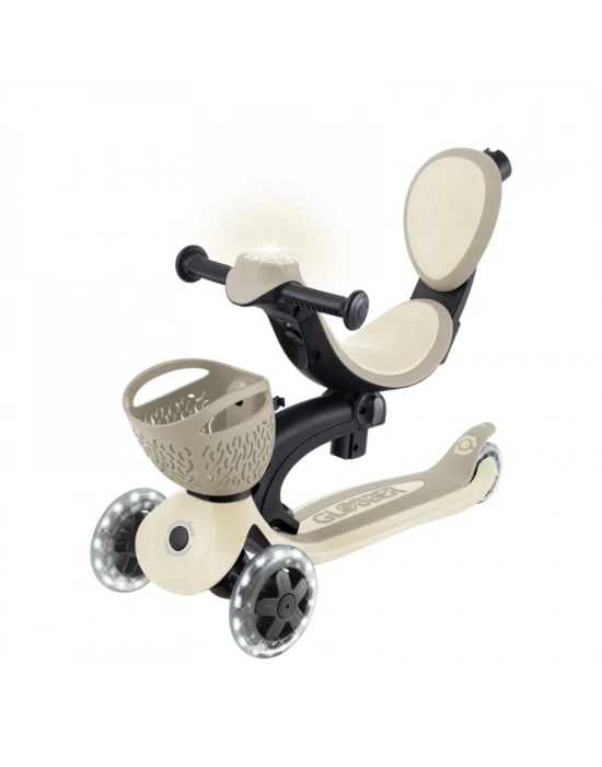® Globber Go Up Baby 360 Işıklı Scooter Koyu Bej