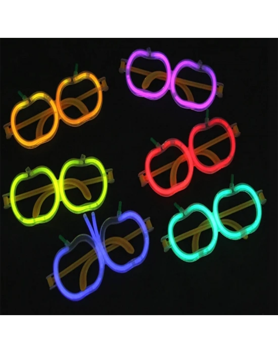 Glow  Elma Gözlük - Glow Partisi Gözlüğü - Glow  Gözlük 12 Adet