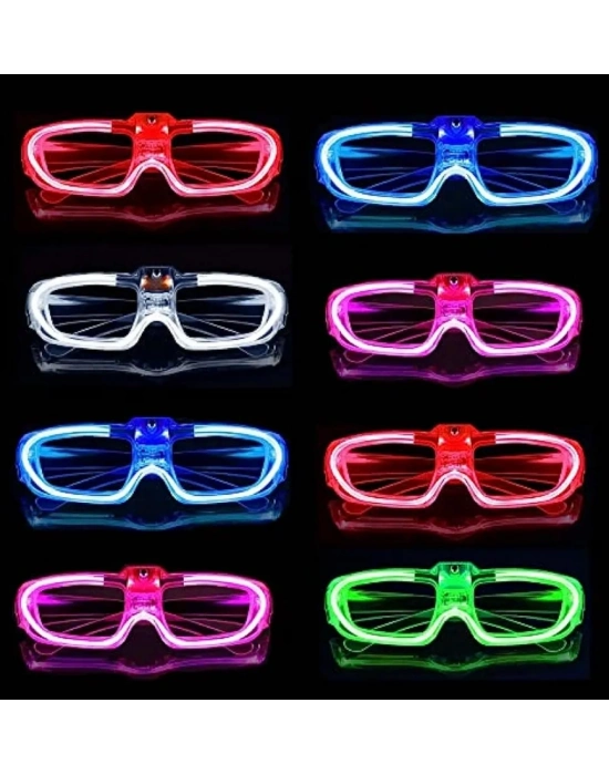 Glow Model 3 Farklı Fonksiyonlu Işıklı Parti Gözlüğü Karışık Renk 12 Adet