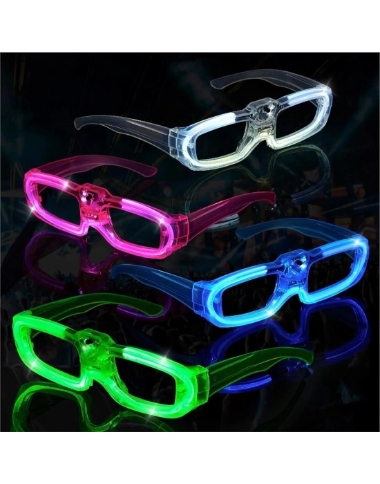 Glow Model 3 Farklı Fonksiyonlu Işıklı Parti Gözlüğü Karışık Renk 12 Adet
