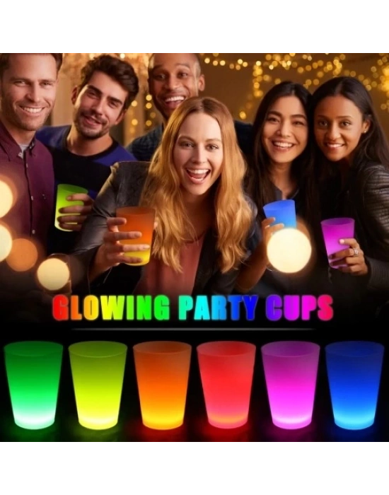 Glow Partisi Bardakları 6 Renk 6 Adet