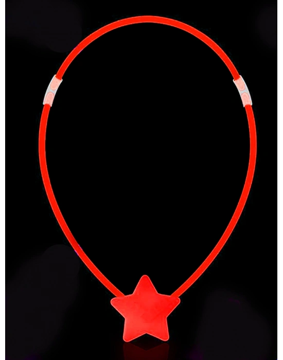 Karanlıkta Yanan Glow Stick Yıldız Kolye - 6 Adet