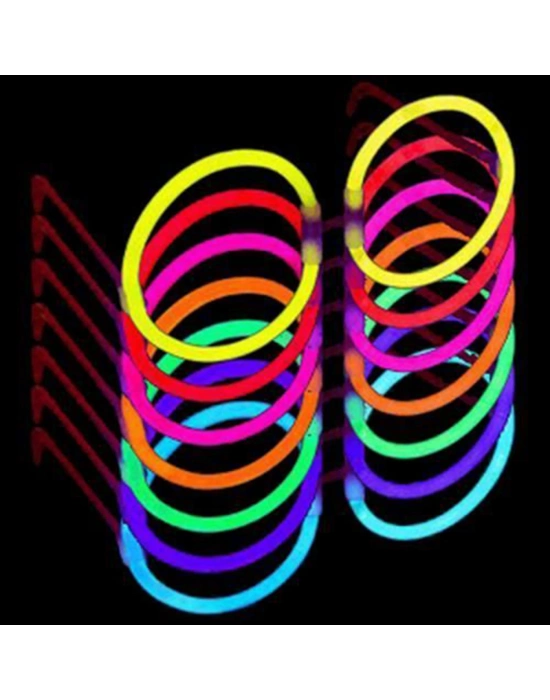 Glow Stick Yuvarlak Parti Gözlüğü 6 Adet