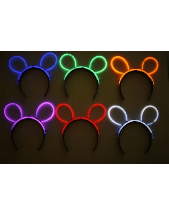 Glow Taç Fosforlu Taç Karışık Renk 12 Adet