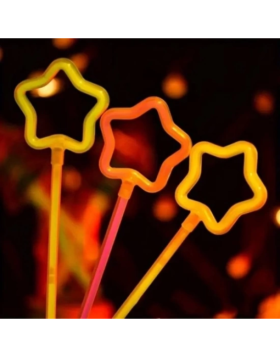 Glow Yıldız Asa 6 Renk 6 Adet