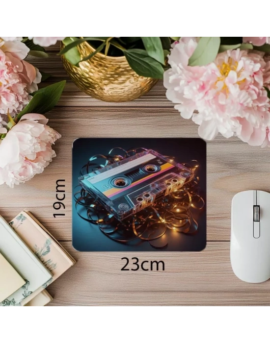 Glowing Tape & Ribbon Tasarımı Mouse Pad - 19x23 cm 2 mm Dikdörtgen İthal Baskılı Mouse Pad