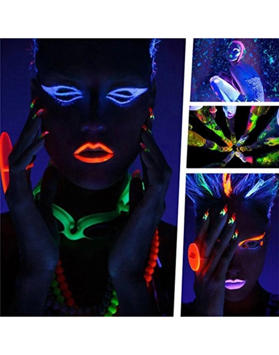GlowPaint 6’lı Neon Boya – UV Işıkta Parlayan Makyaj Seti