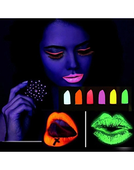 GlowPaint 6’lı Neon Boya – UV Işıkta Parlayan Makyaj Seti