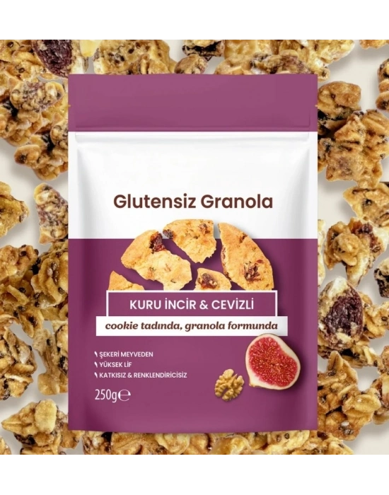 Glutensiz Granola Kuru İncir ve Cevizli 250 Gr