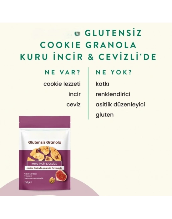 Glutensiz Granola Kuru İncir ve Cevizli 250 Gr