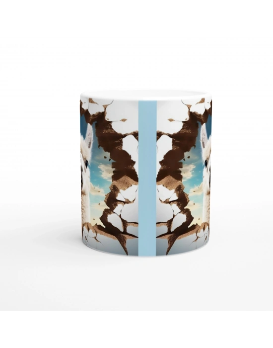 Gökyüzü Temalı Lama Baskılı Kupa Bardak