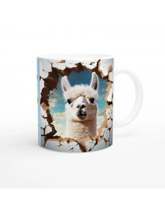 Gökyüzü Temalı Lama Baskılı Kupa Bardak