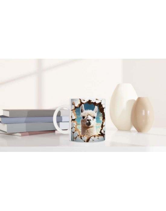 Gökyüzü Temalı Lama Baskılı Kupa Bardak