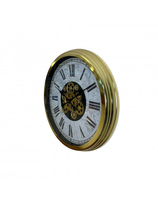 ® Gold Atlas Royale 60 Cm Çarklı Duvar Saati