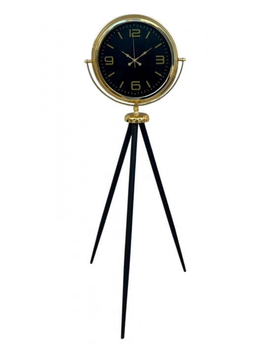 ® Gold Dekoratif Tasarım Tripod Ayaklı Saat