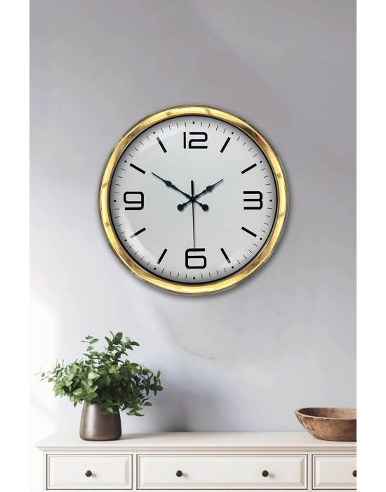 ® Gold Lüks 40 Cm Metal Modern Duvar Saati