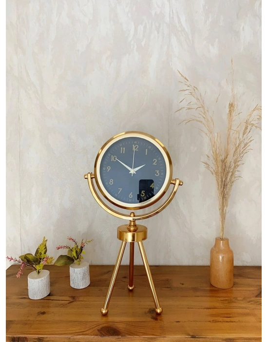 ® Gold Metal Mini Tripod Tokyo Masa Saati 45×26 cm