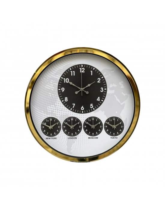 ® Gold Modern 52 Cm Dünya Saati