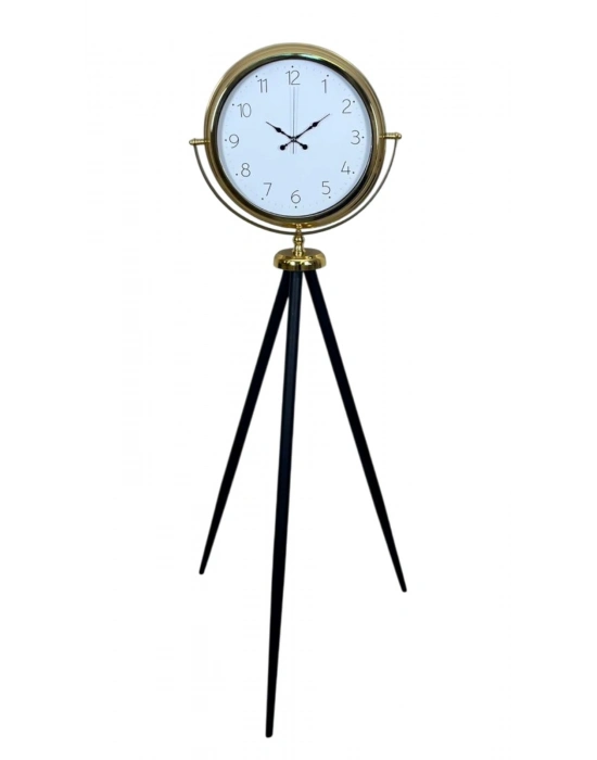 ® Gold Premium Dekoratif Tripod Ayaklı Saat