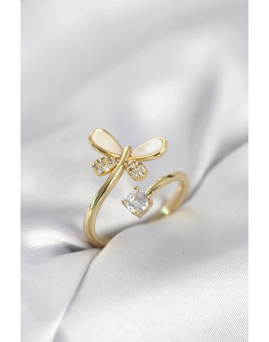 ® Gold Renk Yusufçuk Model Zirkon Taşlı Kadın Yüzük