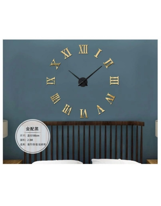 Gold Roma Rakamlı Kendin Yap Duvar Saati