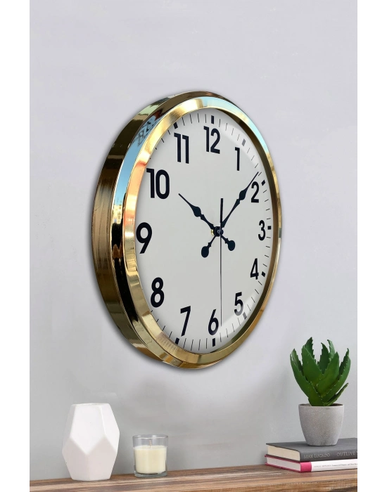 ® Gold Standart 52 Cm Metal Zarif Duvar Saati