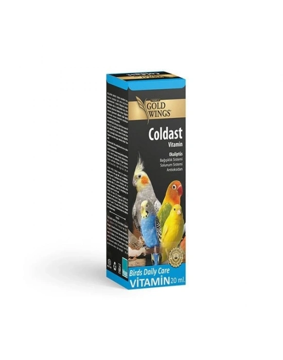 Gold Wings Premium Coldast Kuşlar için Solunum Sistemi Destekleyici Sıvı Vitamin 20 Ml