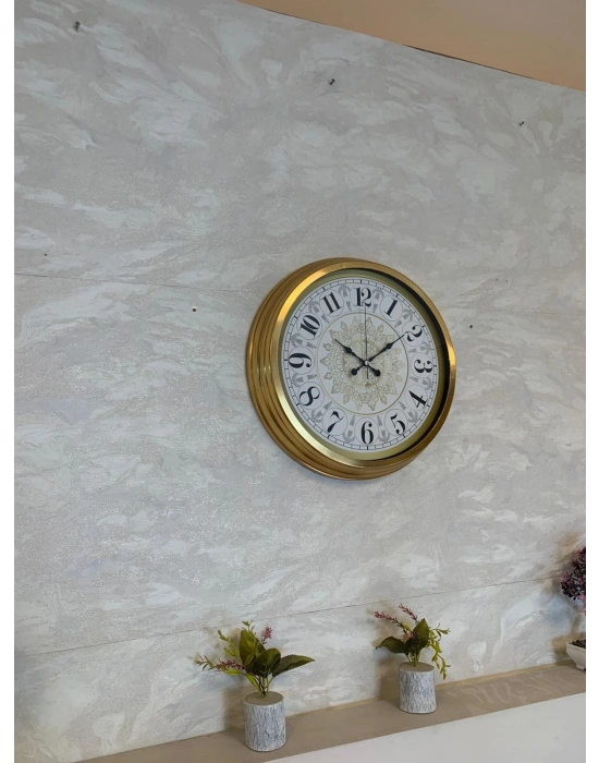 ® Gold Zarif 40 Cm Metal Duvar Saati