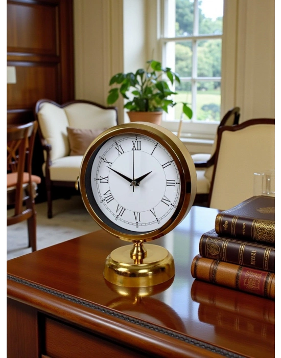 ® Golden Edge 25 x 20 Gold Metal Masa Saati