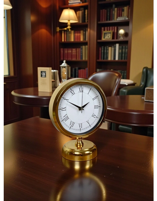 ® Golden Edge 25 x 20 Gold Metal Masa Saati