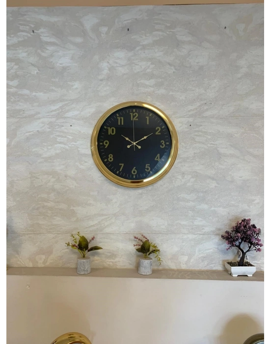 ® Golden Night Luxury 40 Cm Metal Duvar Saati