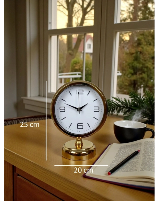 ® Golden Touch 25 x 20 Gold Metal Masa Saati