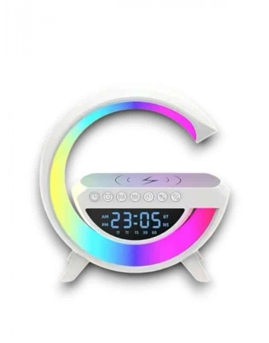 Google Dijital Kablosuz Şarj Özellikli Bluetooth Hoparlör Gece Lambası