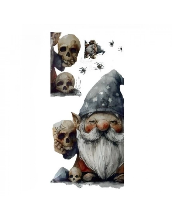 Gotik Cüce ve Kafatası Duvar Sticker Seti