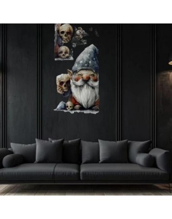Gotik Cüce ve Kafatası Duvar Sticker Seti