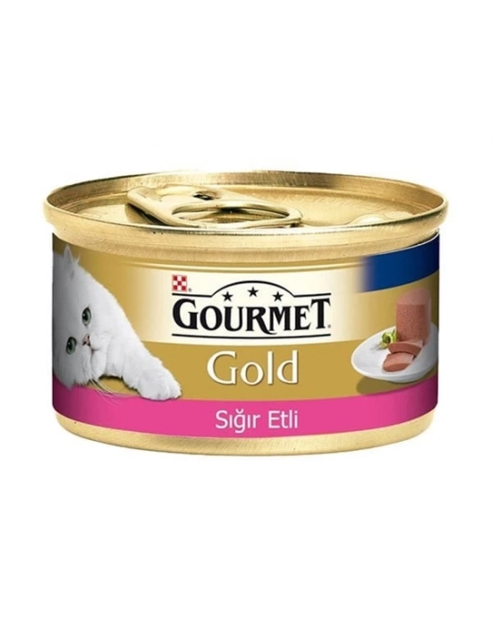 Gourmet Gold Kıyılmış Sığır Etli Yetişkin Konserve Kedi Maması 1 Adet 85 Gr