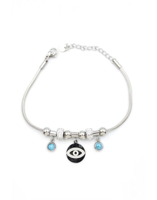Göz Charm Bileklik - Gümüş