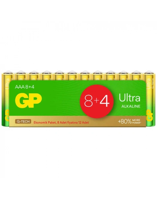 Gp Ultra Alkalin Aaa İnce Kalem Pil 12li Paket