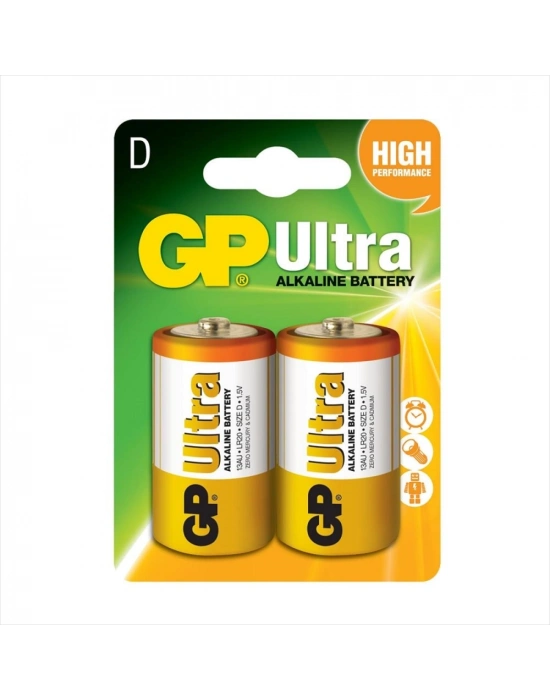 Gp Ultra Alkalin D Büyük Boy Pil 2li