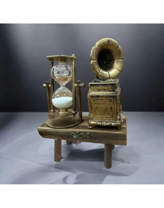 Gramofon Biblolu Kum Saati
