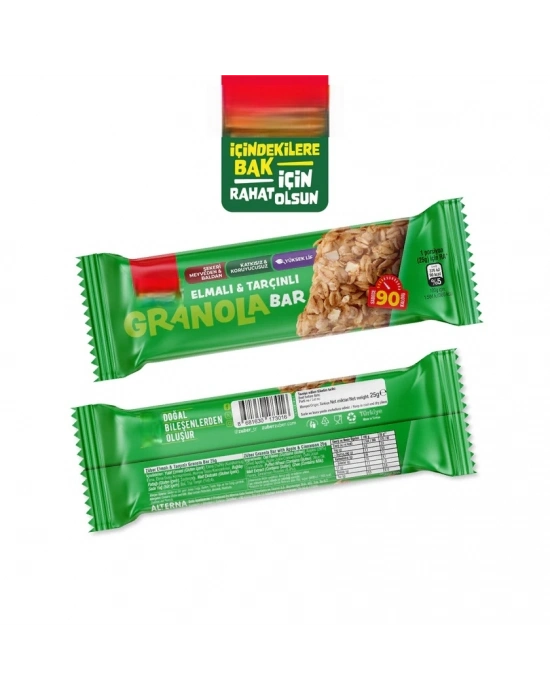 Granola Bar 25 Gr Elmalı ve Tarçınlı