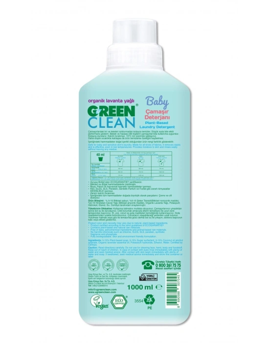 Green Clean Baby Bitkisel Çamaşır Deterjanı 1000ml