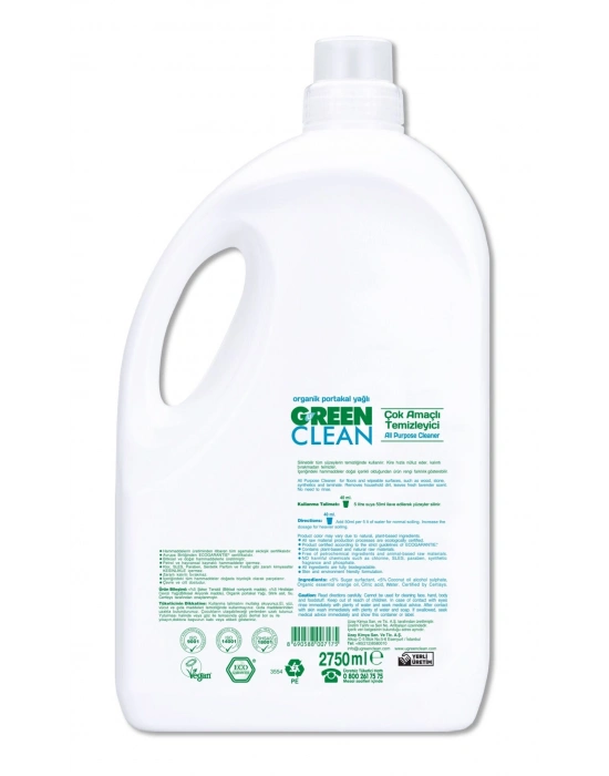 Green Clean Bitkisel Çok Amaçlı Temizleyici 2750 ml