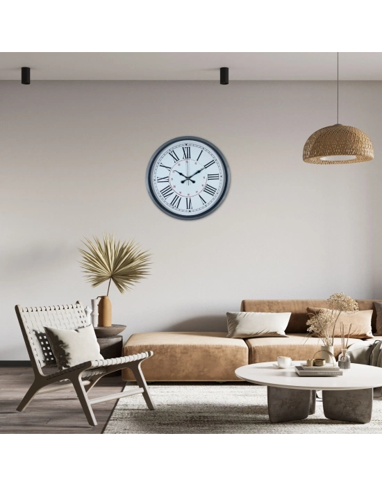 Gri Dekoratif 36 Cm Duvar Saati