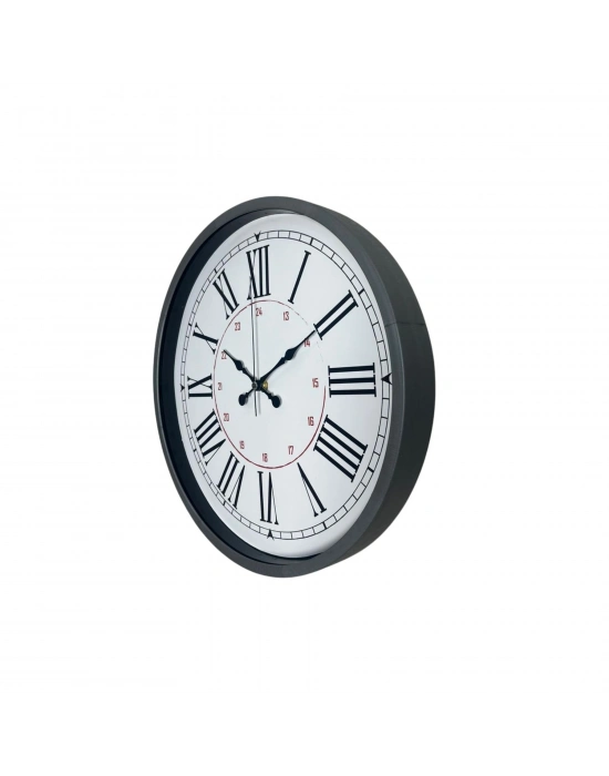 Gri Dekoratif 36 Cm Duvar Saati