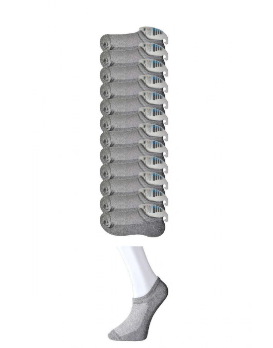 Gri Erkek Görünmez Çorap 12 çift mudanis