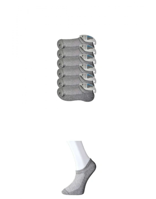 Gri Erkek Görünmez Çorap 6 çift