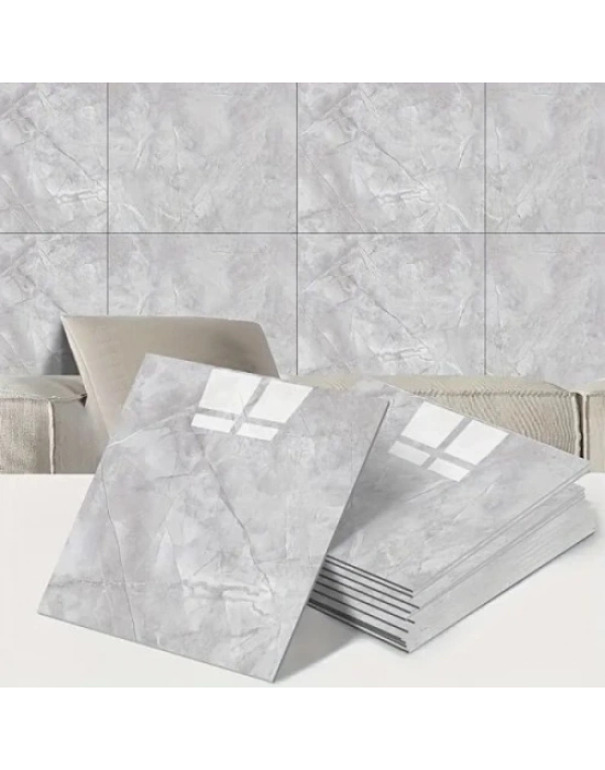 Gri Mermer Desen Duvar Sticker (30x30)