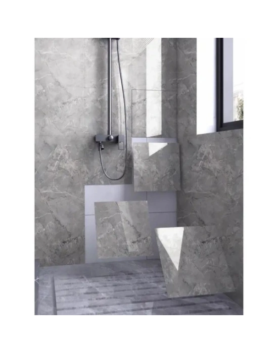 Gri Mermer Desen Duvar Sticker (30x30)