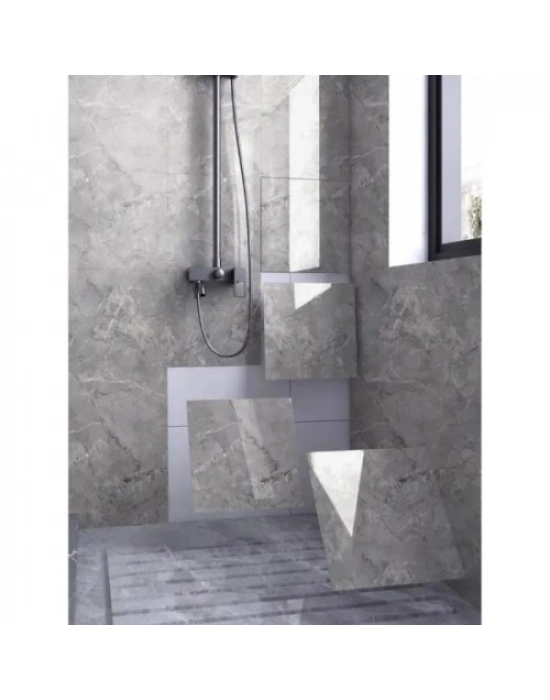 Gri Mermer Desen Duvar Sticker (30x30)